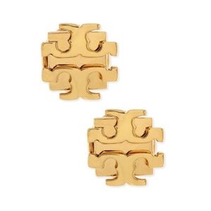 Tory Burch Gold T Logo Stud Earrings